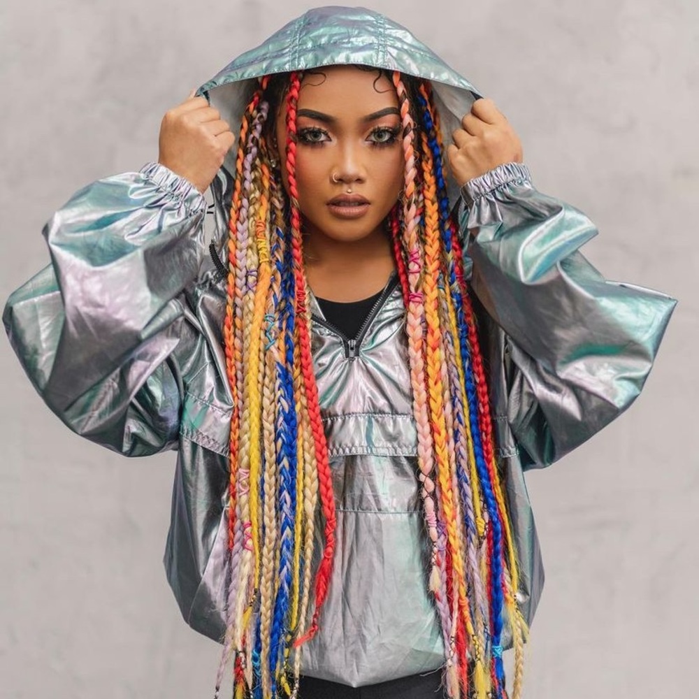 Urban Outfitters Holographic Blue/Purple Windbreaker S
